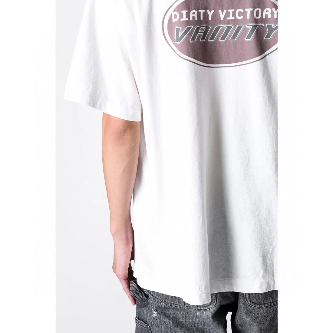 SAINT Mxxxxxx VANITY SS TEE/WHT Jesus Butterfly Print Short Sleeve Off-White S-XL Cylindrical No Side Seam Fabric 220g High Weight OE Yarn ⚠️Note: It is almost meaningless if it is not a cylindrical fabric Customized main mark/wash mark/little angel anti-counterfeiting label Original-level printing factory Top purchasing level